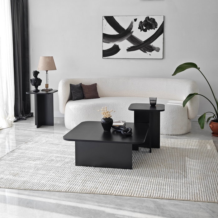Hanah Home Juego de mesa de centro Blues - Black